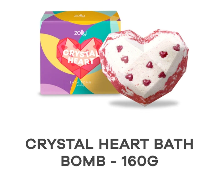 Crystal Heart Bath Bomb - NO JEWELLERY