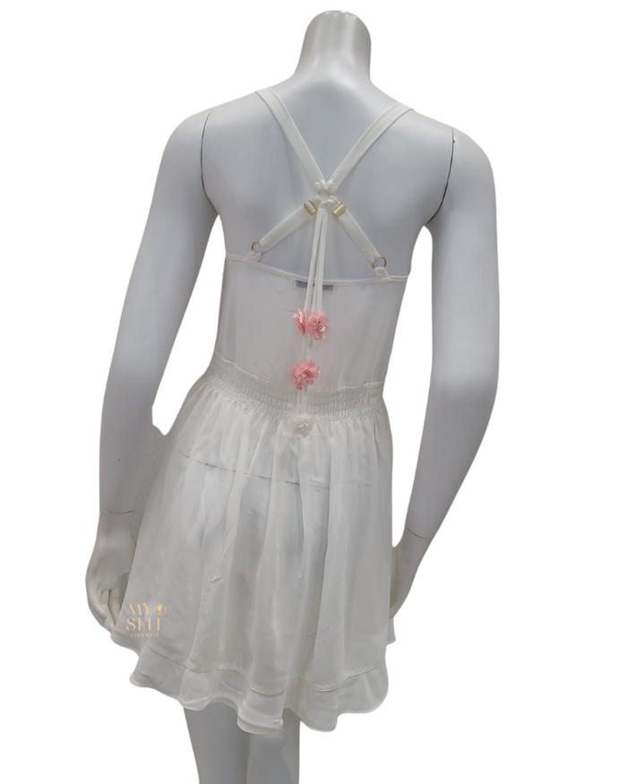 Rya Collection 582 + 583 Ivory Lush Chemise and Cover Up Set myselflingerie.com