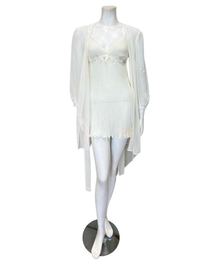 Rya Collection 704 + 706 Ivory True Love Chemise & Wrap Set myselflingerie.com