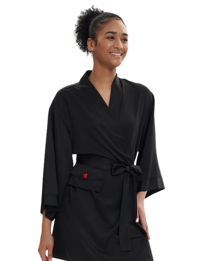 Rya Collection 602 Love Letter Black Cover Up myselflingerie.com