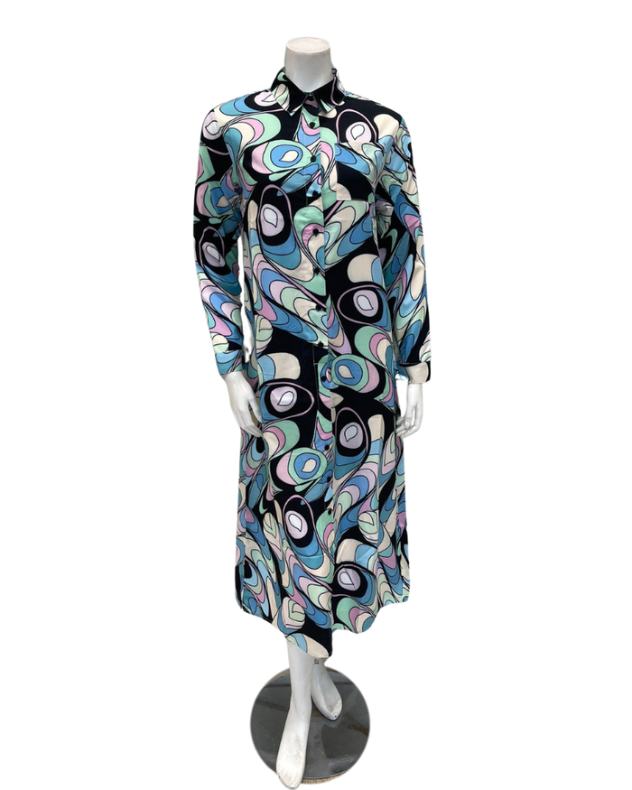 S25-BD-PUC Multicolor Pucci Shirt Swim Dress