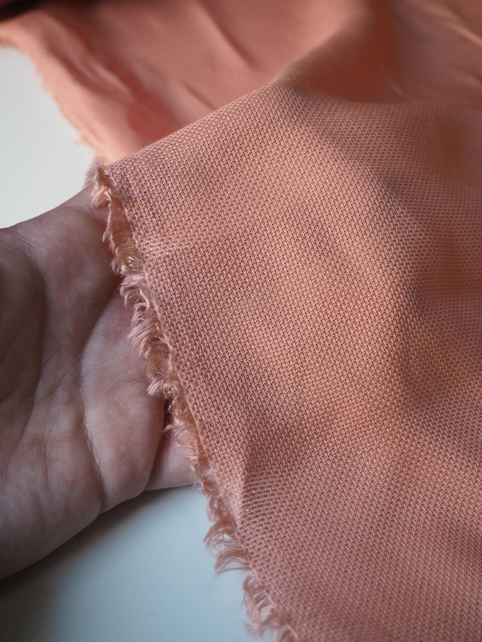 Salmon Textured Tencel Voile