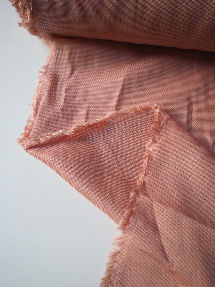 Salmon Textured Tencel Voile