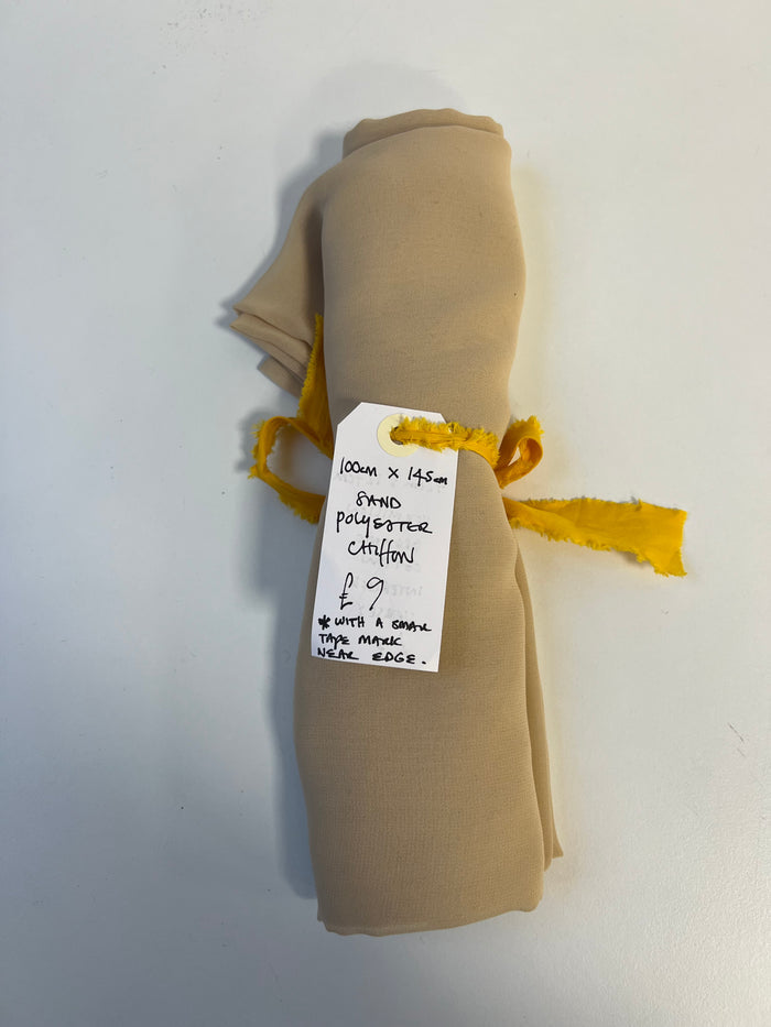 Sand Polyester Chiffon Remnant