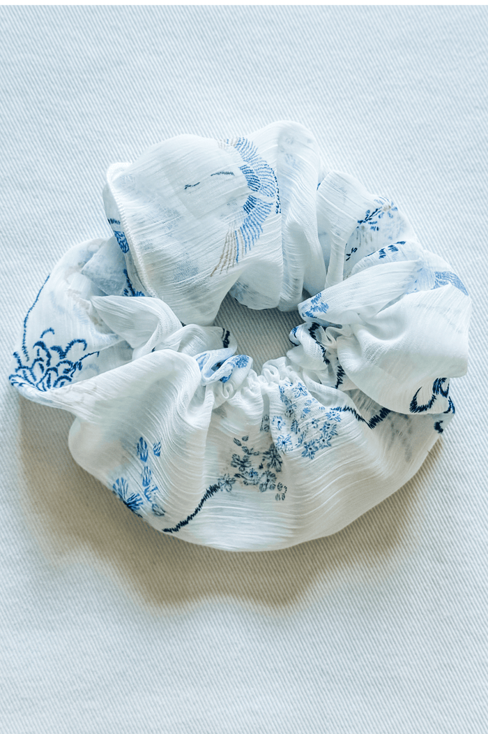 Scrunchie in Geisha Chiffon Print from Diane Kroe