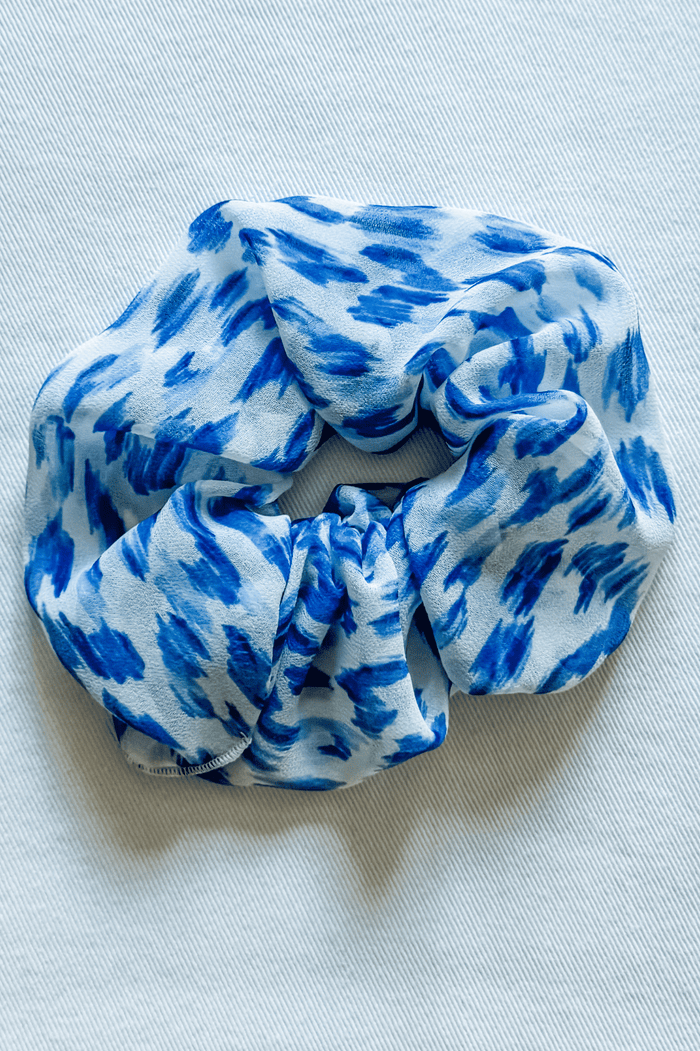 Scrunchie in Greek Chic Chiffon Print from Diane Kroe