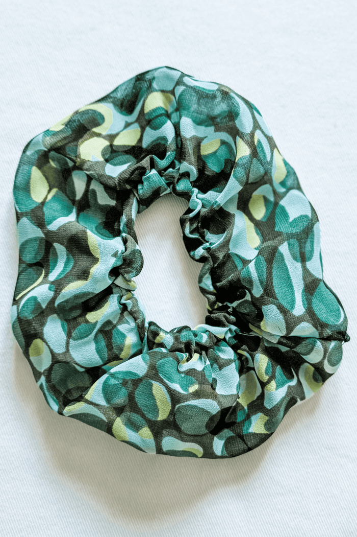 Scrunchie in Tadpole Tango Chiffon Print from Diane Kroe