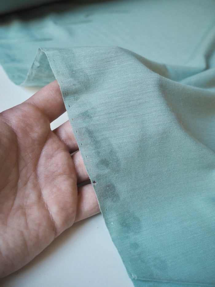 Sea Green Fine Wool Blend T-Shirt Jersey