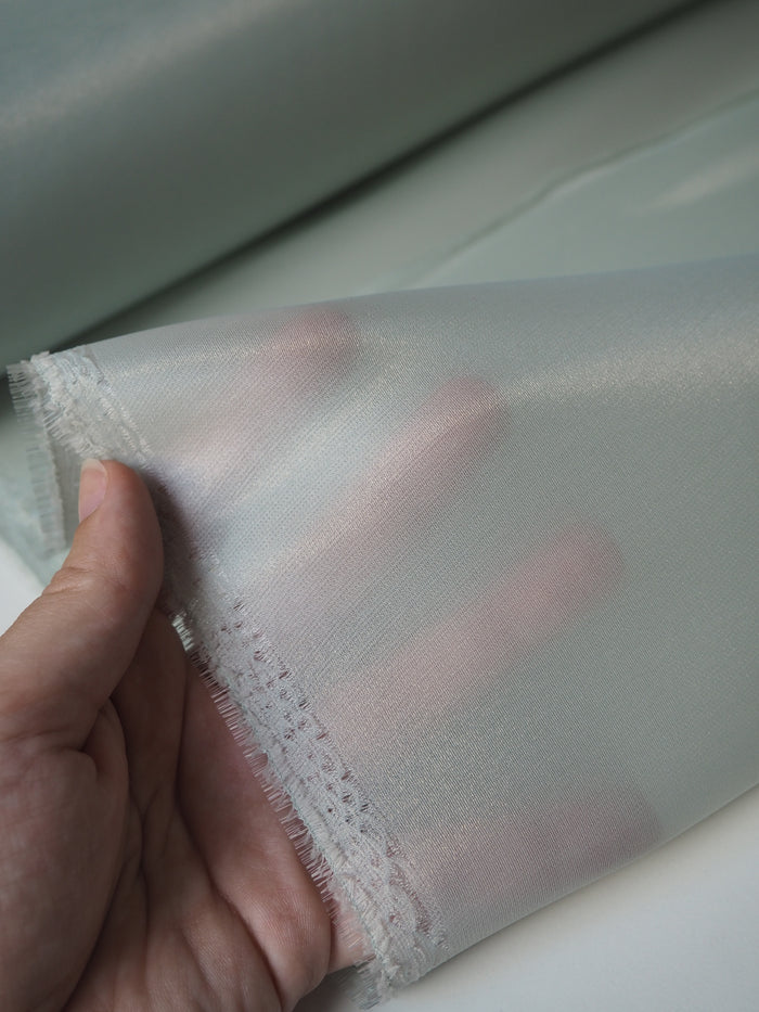 Seafoam Gloss Heavy Organza