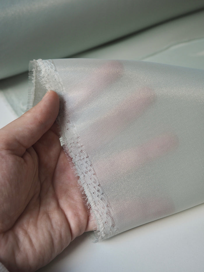 Seafoam Gloss Heavy Organza