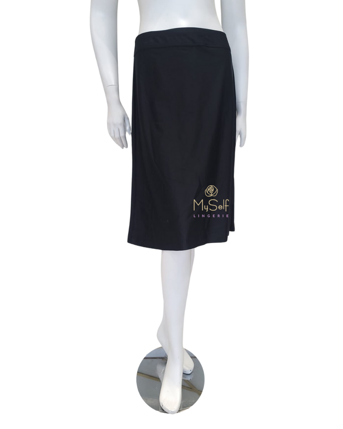 Seashells S6407 Black Swim Skirt with Attached Leggings myselflingerie.com