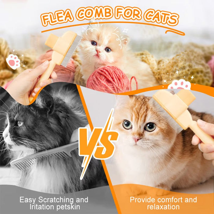 Self-cleaning Pet Flea Comb Grooming Brush