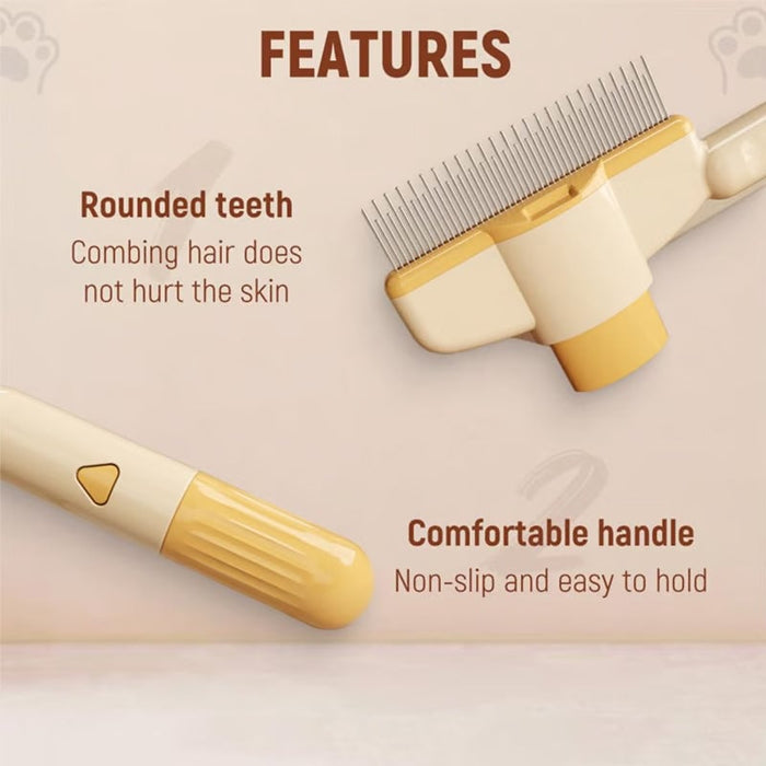 Self-cleaning Pet Flea Comb Grooming Brush