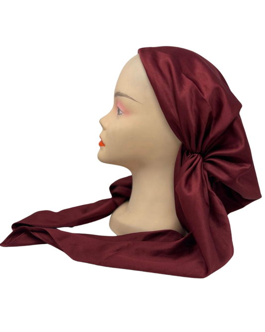 SG LN297 Burgundy Polyester Pre-Tied Bandanna with Small Full Grip Myselflingerie.com