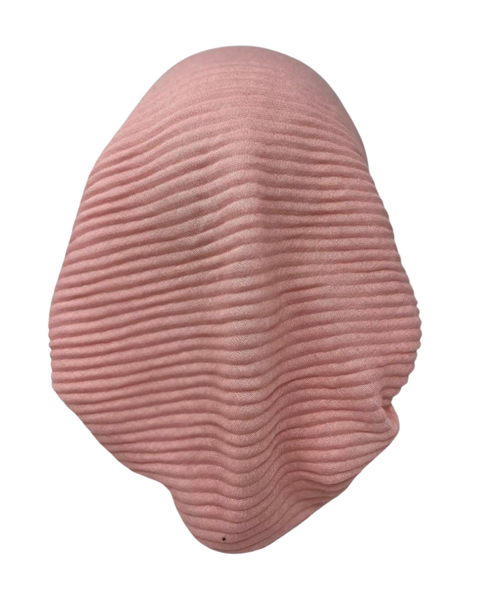SG LN338 Pink Pleated Cotton Pre-Tied Bandanna with Small Full Grip Myselflingerie.com