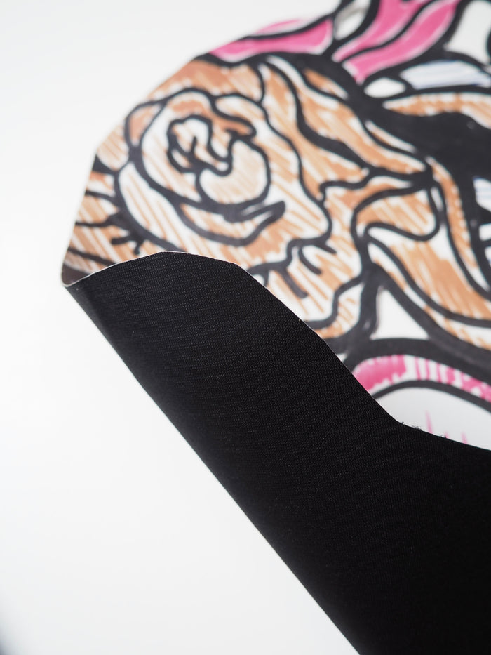 Shaded Floral Dye-Cut Lamb Hide