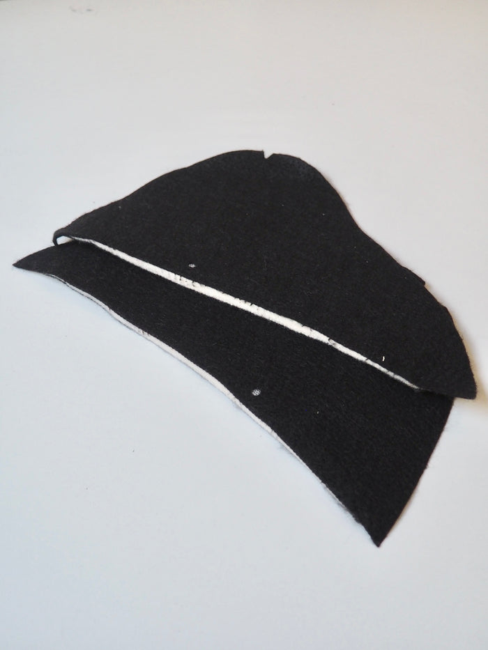 Shaped Needlepunched Black Shoulder Pads