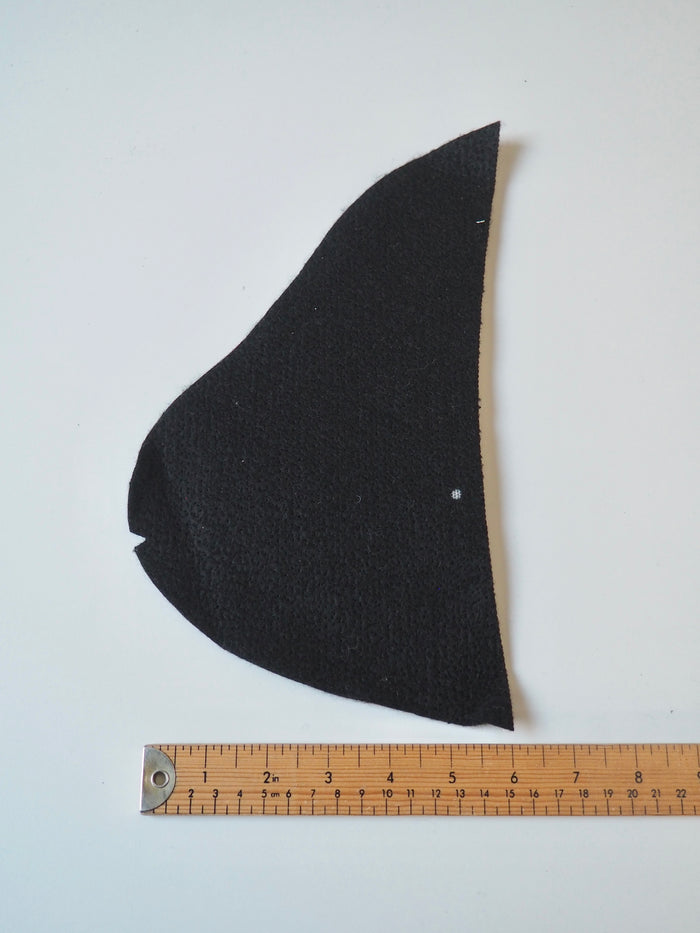 Shaped Needlepunched Black Shoulder Pads