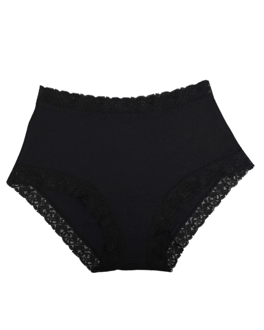 SHE Black Modal Lace Briefs 3 Pack