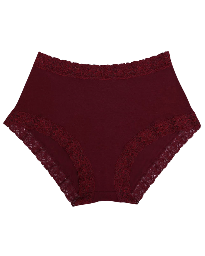 SHE Cabernet Modal Lace Briefs Plus Sizes 3 Pack