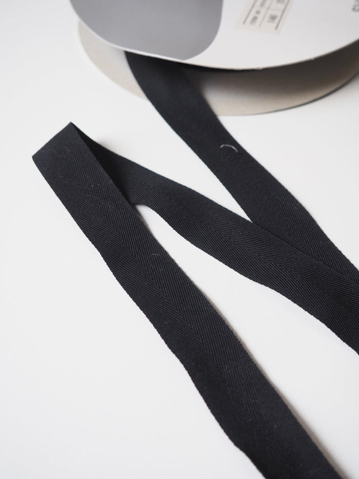 Shindo Black Herringbone Cotton Tape 20mm