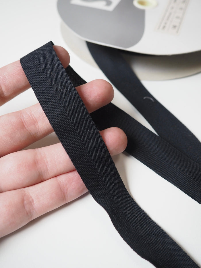 Shindo Black Herringbone Cotton Tape 20mm