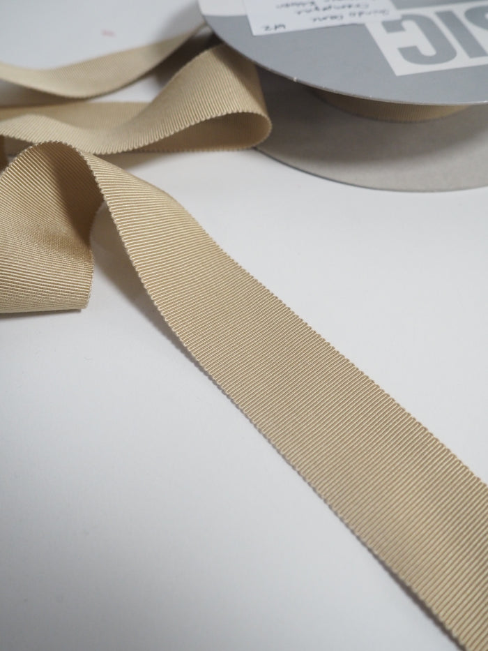 Shindo Dark Champagne Grosgrain Ribbon 30mm