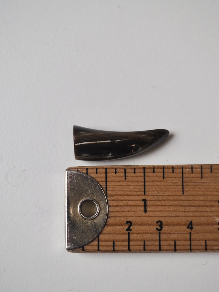 Shiny Brown Horn Duffle Toggle 3.5cm