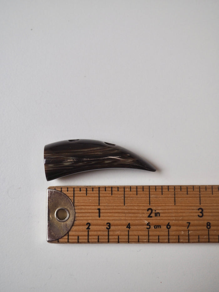 Shiny Brown Horn Duffle Toggle 5.5cm