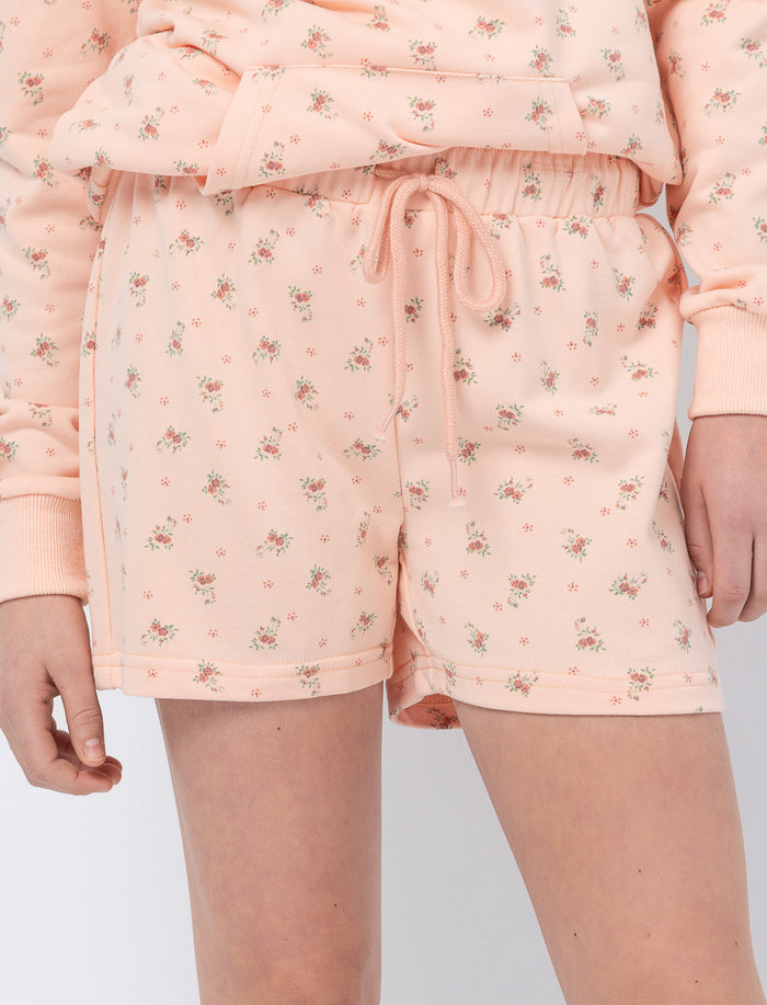 Short décontracté motif fleurs