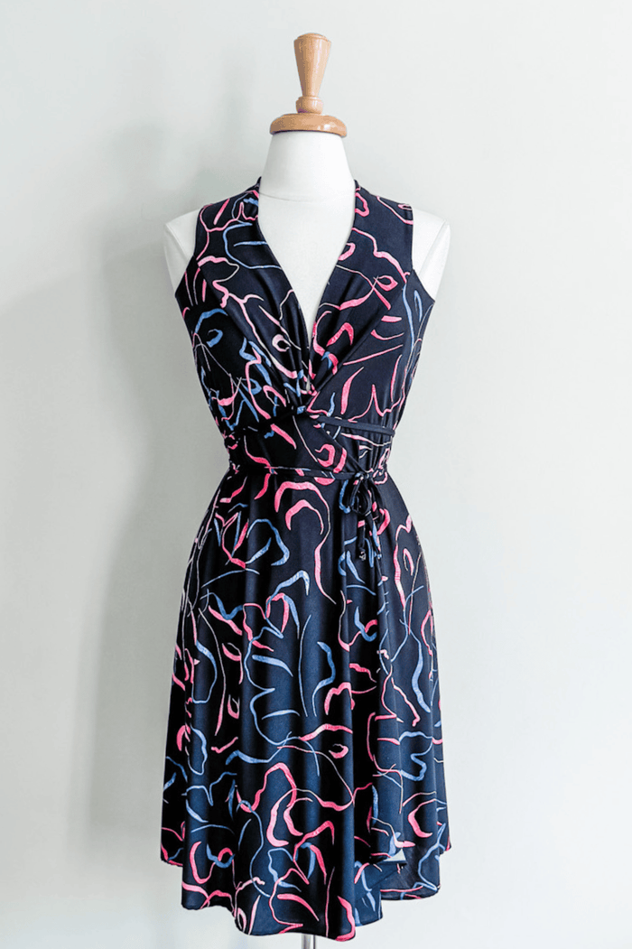Short Goddess Dress in Red Ribbon