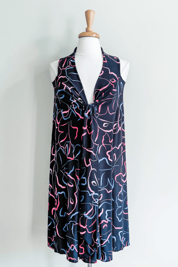 Short Goddess Dress in Red Ribbon