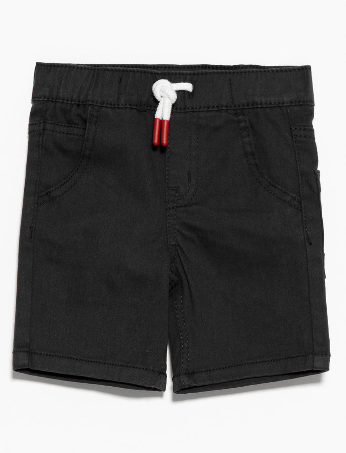 Short uni à taille élastique