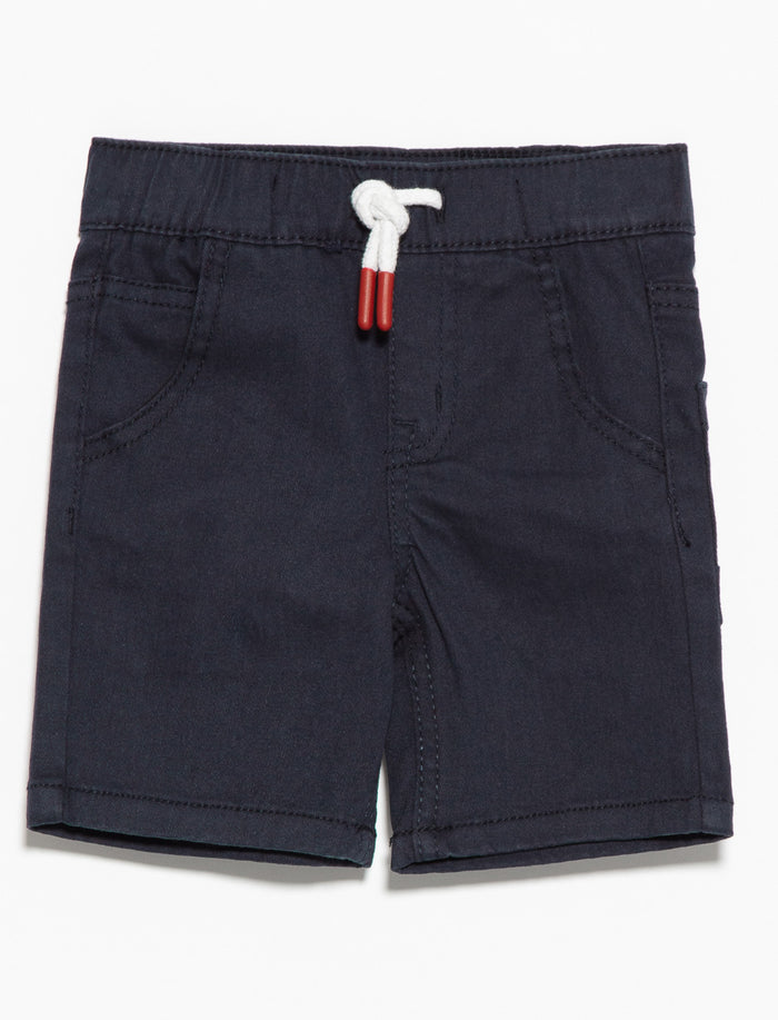 Short uni à taille élastique