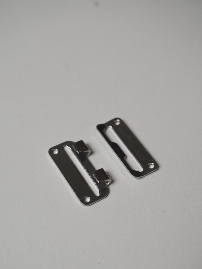 Silver Double Hook + Bar 25mm