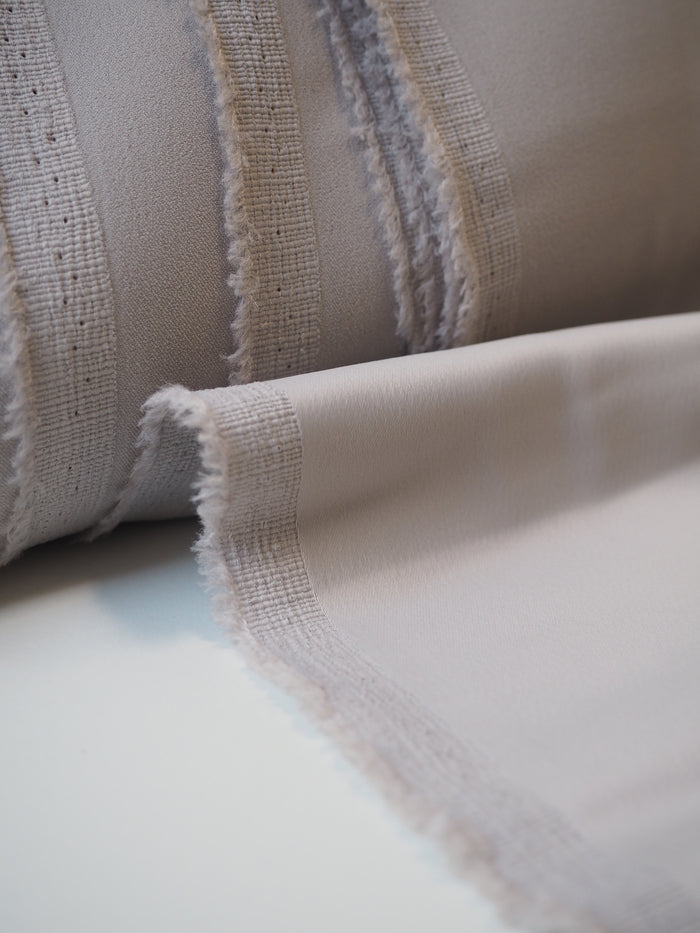 Silver Grey Satin-Backed Viscose/Acetate Crepe