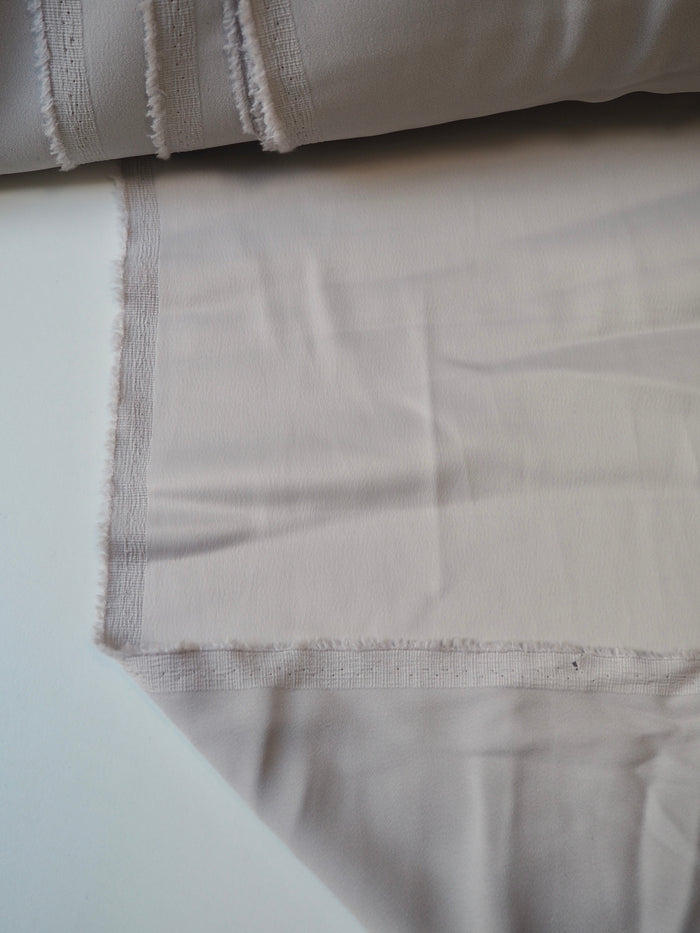 Silver Grey Satin-Backed Viscose/Acetate Crepe