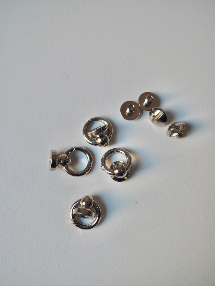Silver Ring Strap Connector 11mm