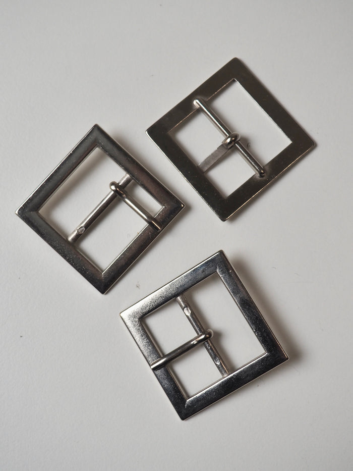 Silver Square Buckle 30mm