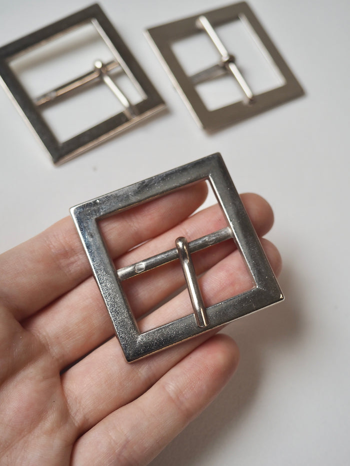 Silver Square Buckle 30mm