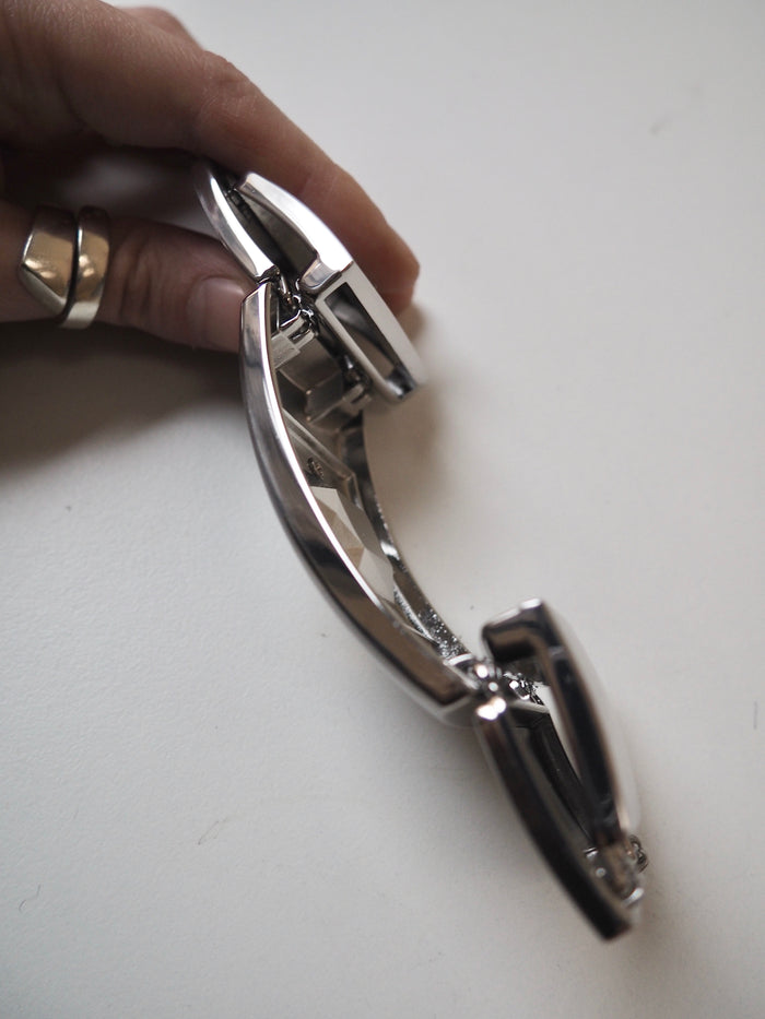 Silver + Yellow Crystal Decorative Buckle