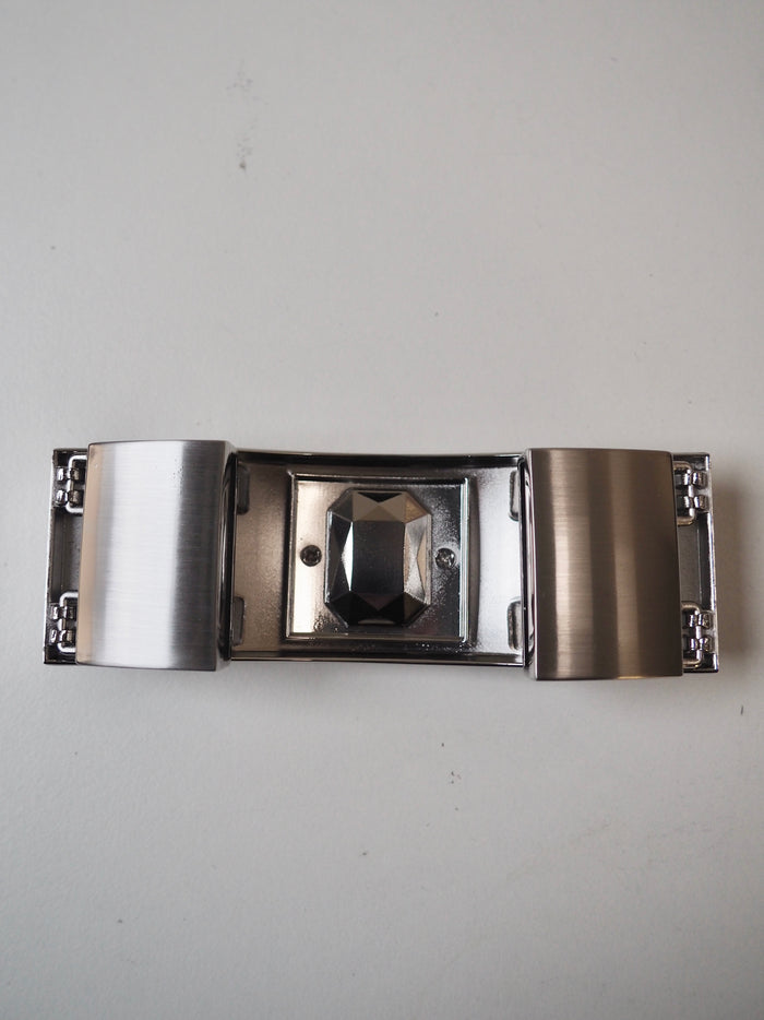 Silver + Yellow Crystal Decorative Buckle
