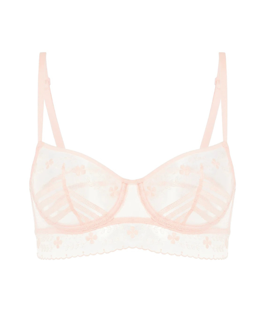 Simone Perele 16Z330 Petal Powder Marthe Lace Underwire Bralette Myselflingerie.com