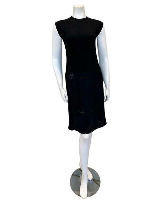 Slimit 37" Black/Black Sleeveless Shell Slip Adjustable Neck Myselflingerie.com