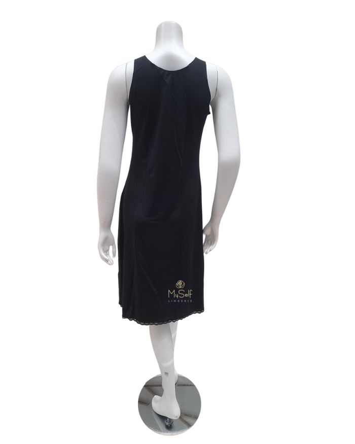 Slimit 39" Black Moulded Seamless Full Slip Myselflingerie.com