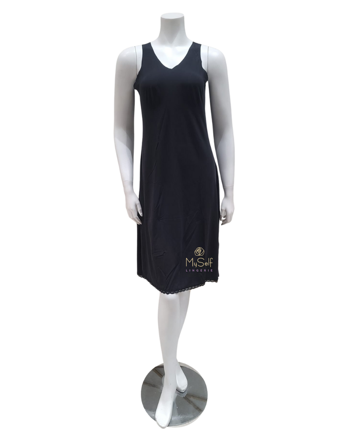 Slimit 41" Black Moulded Seamless Full Slip Myselflingerie.com