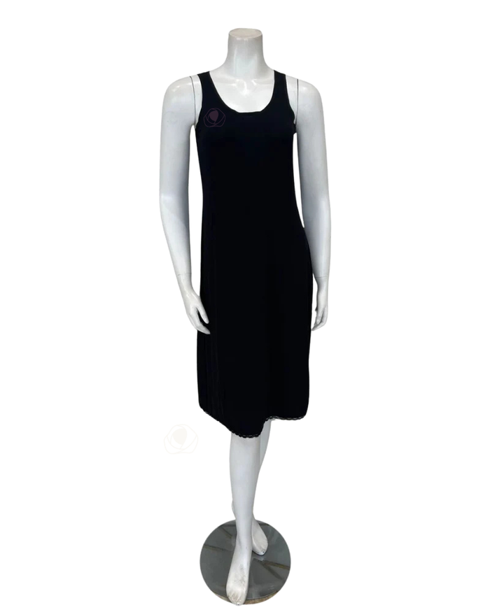 Slimit SLM2590A 41" Black Round Neck Luxe Layer One Full Slip Myselflingerie.com