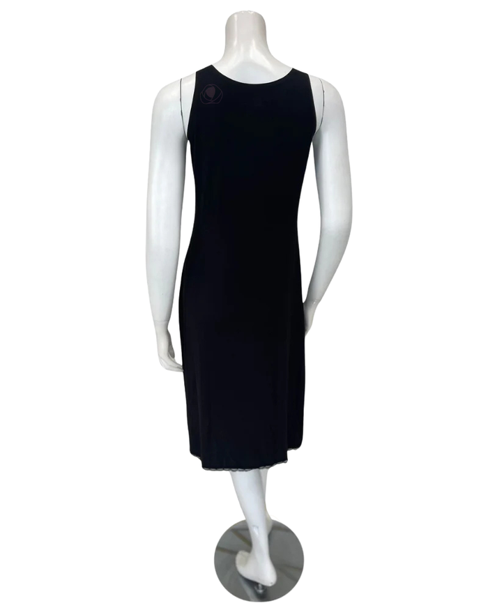 Slimit SLM2590A 41" Black Round Neck Luxe Layer One Full Slip Myselflingerie.com
