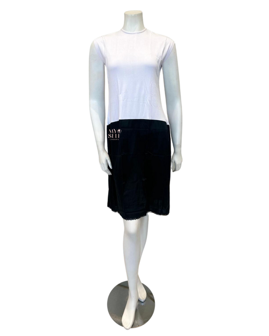 Slimit SLM2607 41" White/Black Nursing Sleeveless Shell Slip myselflingerie.com