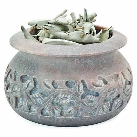 Smudge Pot Soapstone